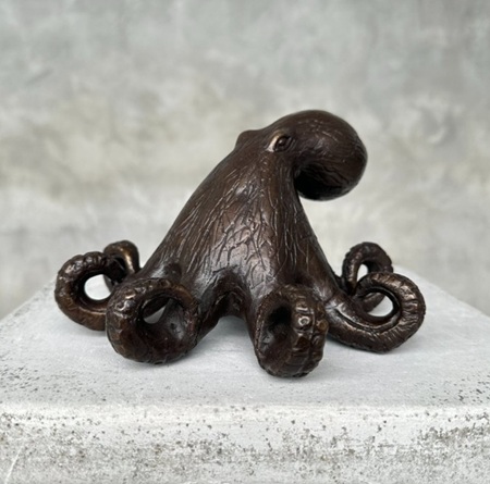 Octopus aus Bronze für den Tisch